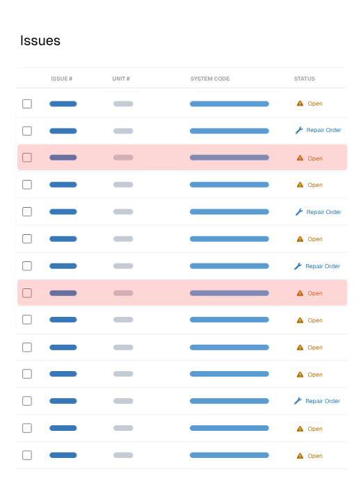 Vehicle Issue Tracking Software Screenshot